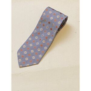 Hugo Boss Mens Tie Necktie Multicolor Geometric Woven Embroidered Classic Italy